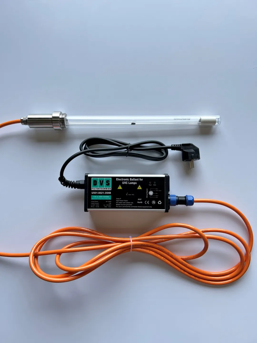UV lampa 42 W nerez kompletní s předřadníkem a kabelem